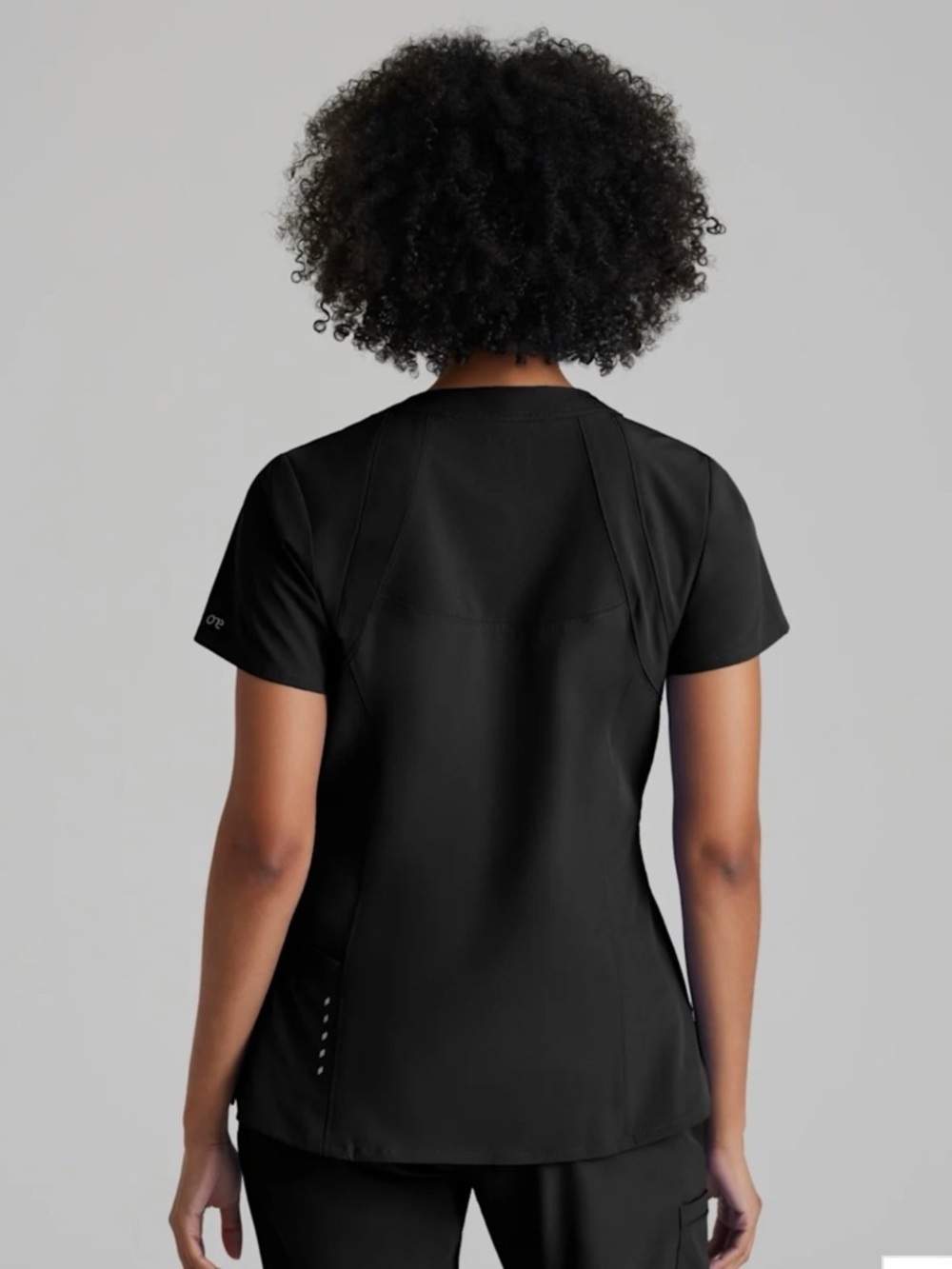BARCO ONE Black Racer 4 Pocket Scrub Top - Picture 2 of 6